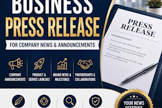 write a professional business press release for company news and announce