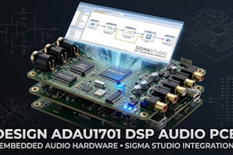 design adau1701 dsp audio pcb and create a sigmastudio