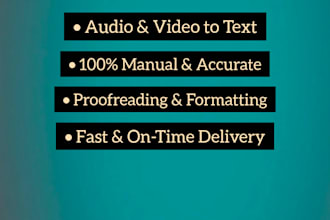do accurate bengali audio or video transcription and typing