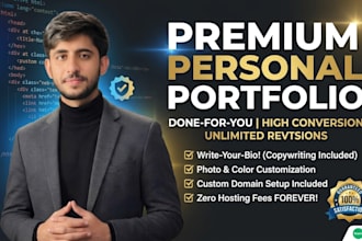 build a personal portfolio website with a custom domain and free hosting