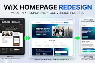 redesign your wix homepage with modern responsive design