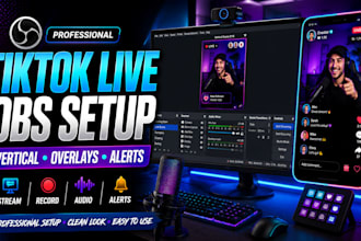 set up obs studio for tiktok live with overlays and alert