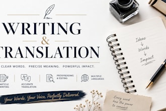 professionally write and translate