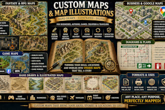 design custom google maps local SEO map graphics real estate maps and business
