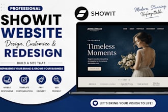 design showit website, customize showit template and redesign showit website