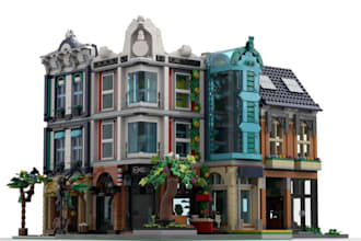 design custom lego models, lego moc with bricklink studio and PDF instructions