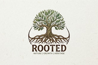 design a natural and meaningful root logo