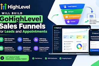 build gohighlevel sales funnels for leads and appointments
