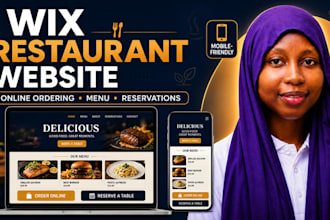 build a wix restaurant website with online ordering, menu, and reservations