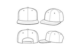 cap tech pack fashion design hat tech pack