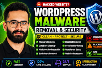 remove wordpress malware, fix hacked site, secure wordfence and blacklist