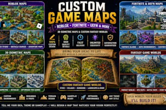 create roblox fortnite uefn game maps 3d isometric maps and custom fantasy game