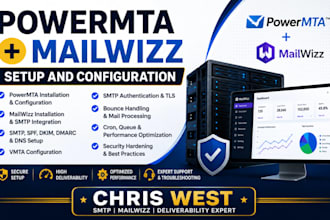 setup and configure powermta mailwizz for reliable email delivery