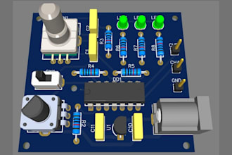 design custom car led, sequential turn signal and controller pcb, using easyeda