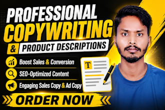do professional copywriting and product descriptions