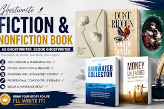 ghostwrite fiction and non fiction books as a ghostwriter, ebook ghostwriter