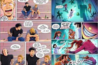 do children story book illustration comic cartoon storyboard character design
