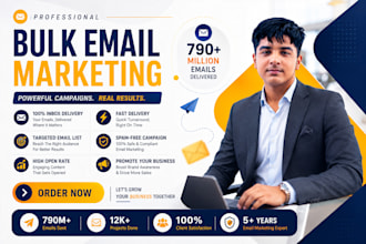 send 50k bulk email blast, email campaign and email marketing
