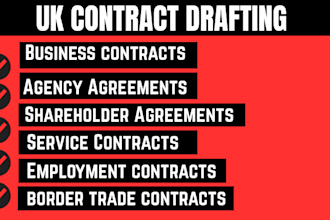 draft UK employment contracts, ndas, and service agreements