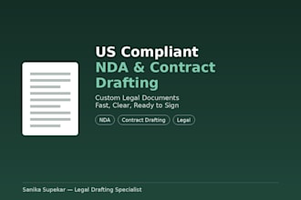 draft a US compliant nda or business contract