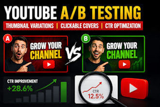 do youtube ab testing, thumbnail variations and CTR optimization