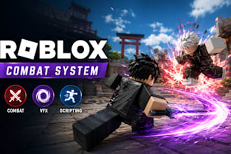 develop custom roblox combat system, ability vfx and full game scripting