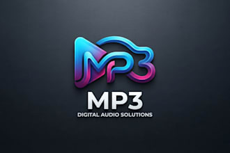 design a modern mp3 logo for your brand