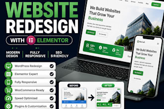 redesign wordpress website with elementor professionally