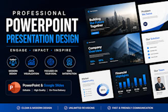 design a professional investor pitch deck for startups and fundraising