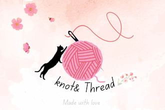 design a cute logo brand or stickers