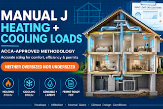 manual j hvac load calculation heating cooling loads calculations