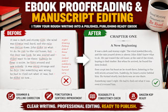 proofread ebook manuscript document english grammar spellings and punctuations
