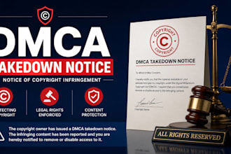 file dmca takedown notice on copyright infringement