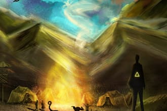 design fantasy book cover or book cover