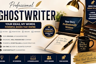 write ghostwrite and edit your fiction and non fiction ebook