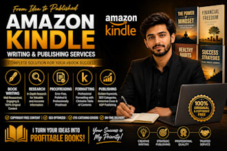 do amazon kindle book writing, book editing, publishing