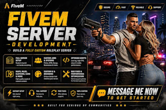 create a premium fivem esx server with custom scripts