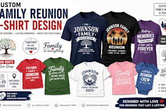 design family reunion t shirts custom apparel graphics merchandise