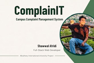 build a custom complaint management system with qr code and admin dashboard