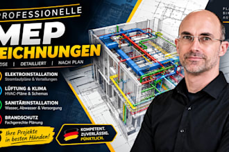 create mep city permit drawings, power layouts, electrical plans, 2d floor plan