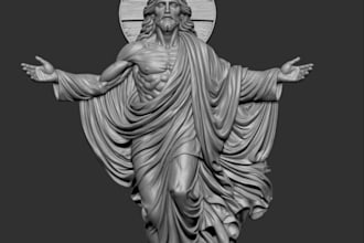 sacred statue 3d model,christ stl,house decor,traditional display,3mf printing