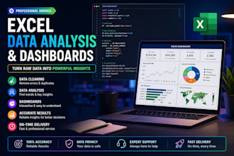 do excel data analysis, data cleaning and dashboard creation