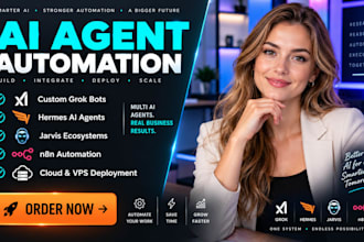 build custom grok bot, hermes agent, jarvis ai automation
