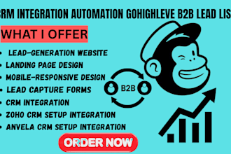 build crm integration automation gohighlevel b2b  lead list contact hubspot form