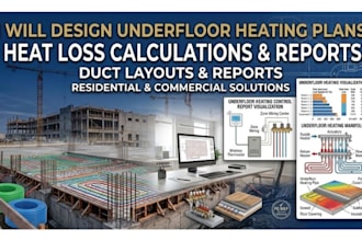 design underfloor heating plans with heat loss calculations and reports
