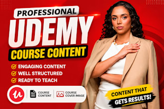create udemy online course content development, udemy course cover image