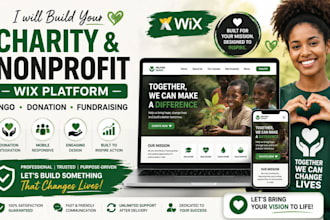 build a charity, nonprofit, ngo and donation website on wix