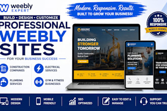 build design weebly construction plumber electrician gym website