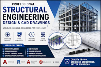 structural engineering design and cad drawings