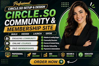 do circle so website design setup circle so online community and membership site